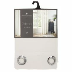 ATMOSPHERA Rideau En Polyester Modèle Léon - 140 X 260 Cm - Ivoire -Auchan Boutique B2CD 1002