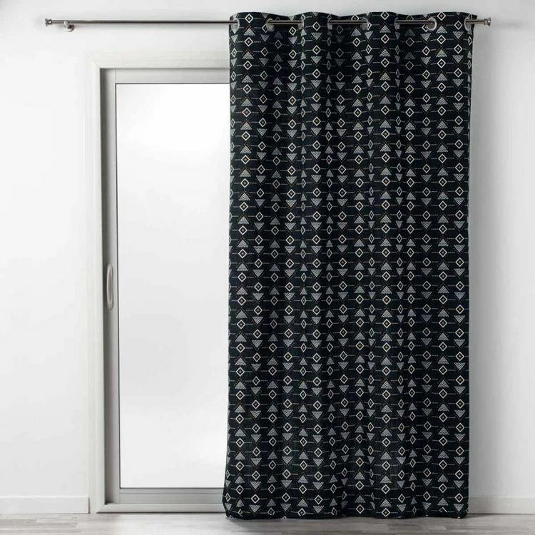 Paris Prix Rideau à Oeillets Letiko 140x240cm Noir 3 Paris Prix Rideau à Oeillets Letiko 140x240cm Noir