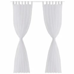 VIDAXL Rideau Fin Blanc 140x175 Cm 2 Pcs -Auchan Boutique B2CD 1023