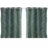TOILINUX Lot De 2 Rideaux Folha Au Tissage Jacquard - 140 X 260 - Vert Cèdre