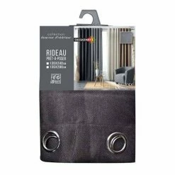 Paris Prix Rideau Occultant Tramina 135x240cm Anthracite -Auchan Boutique B2CD 1075