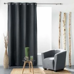 Paris Prix Rideau Occultant Tramina 135x240cm Anthracite -Auchan Boutique B2CD 1076