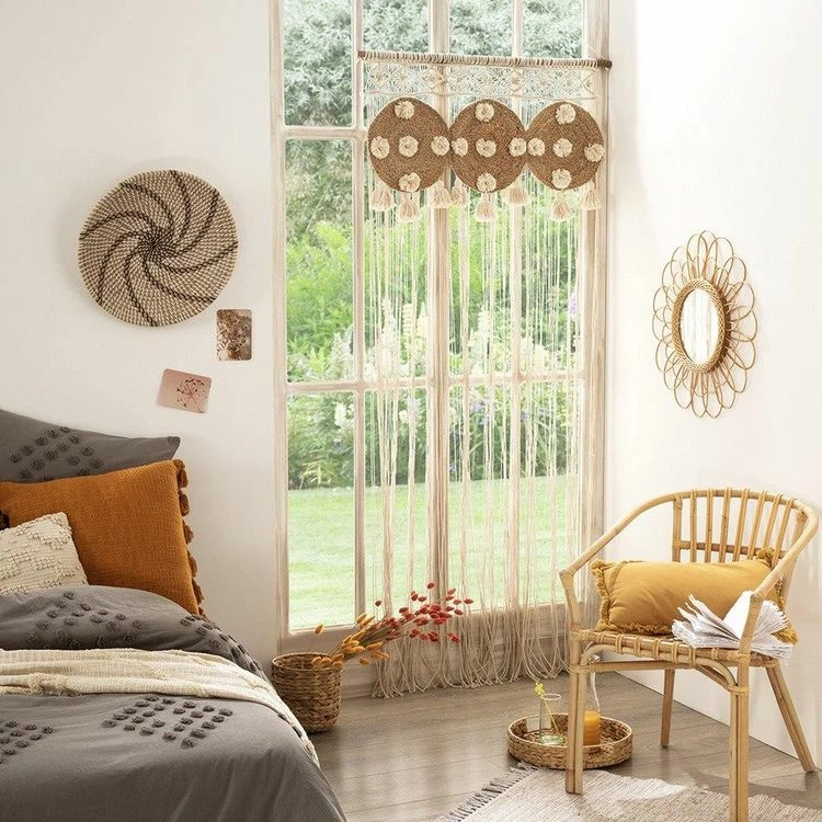 ATMOSPHERA Rideau Fil Macramé Jute 90x200 4 ATMOSPHERA Rideau Fil Macramé Jute 90x200 – Image 2