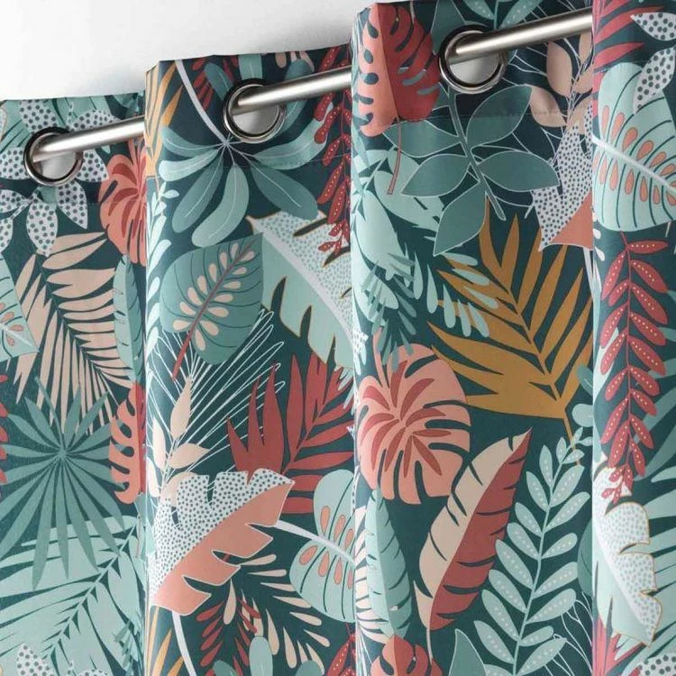 Paris Prix Rideau à Œillets Imprimé Jacala 140x260cm Bleu 4 Paris Prix Rideau à Œillets Imprimé Jacala 140x260cm Bleu – Image 2