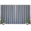 TOILINUX Lot De 2 Grands Rideaux Unis Occultants Avec œillets - 300 X 240 Cm - Gris -Auchan Boutique B2CD 111