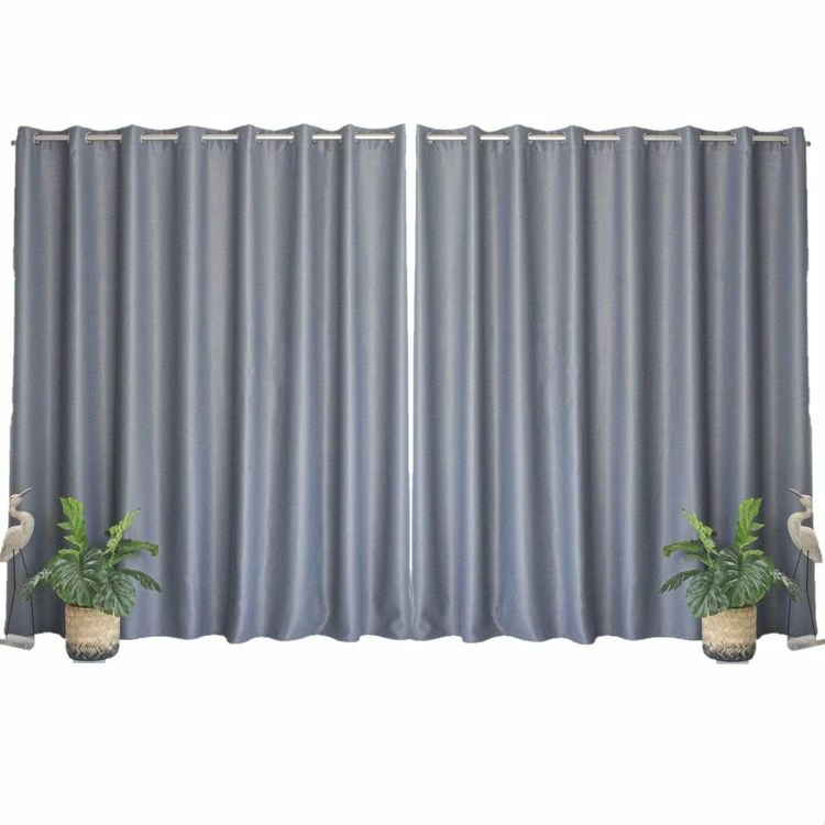 TOILINUX Lot De 2 Grands Rideaux Unis Occultants Avec œillets - 300 X 240 Cm - Gris 3 TOILINUX Lot De 2 Grands Rideaux Unis Occultants Avec œillets - 300 X 240 Cm - Gris