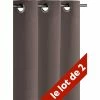 Le Linge De Jules Lot De 2 Rideaux Occultants 140x260 Cm Taupe
