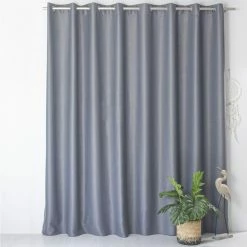 TOILINUX Lot De 2 Grands Rideaux Unis Occultants Avec œillets - 300 X 240 Cm - Gris 6 TOILINUX Lot De 2 Grands Rideaux Unis Occultants Avec œillets - 300 X 240 Cm - Gris -Auchan Boutique B2CD 112