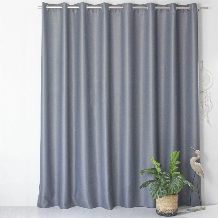 TOILINUX Lot De 2 Grands Rideaux Unis Occultants Avec œillets - 300 X 240 Cm - Gris 4 TOILINUX Lot De 2 Grands Rideaux Unis Occultants Avec œillets - 300 X 240 Cm - Gris – Image 2