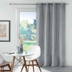 Paris Prix Rideau Occultant Chinea 135x280cm Gris -Auchan Boutique B2CD 1130