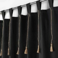Paris Prix Rideau à Passants Filine 140x240cm Noir 7 Paris Prix Rideau à Passants Filine 140x240cm Noir -Auchan Boutique B2CD 1134