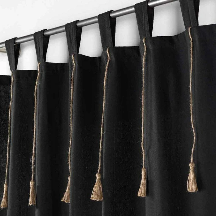 Paris Prix Rideau à Passants Filine 140x240cm Noir 4 Paris Prix Rideau à Passants Filine 140x240cm Noir – Image 2