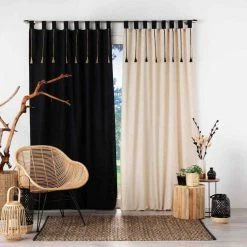 Paris Prix Rideau à Passants Filine 140x240cm Noir 9 Paris Prix Rideau à Passants Filine 140x240cm Noir -Auchan Boutique B2CD 1136