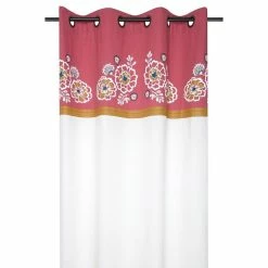 Lovely Casa Rideau à œillets 140x260 Cm Amaryllis Coton