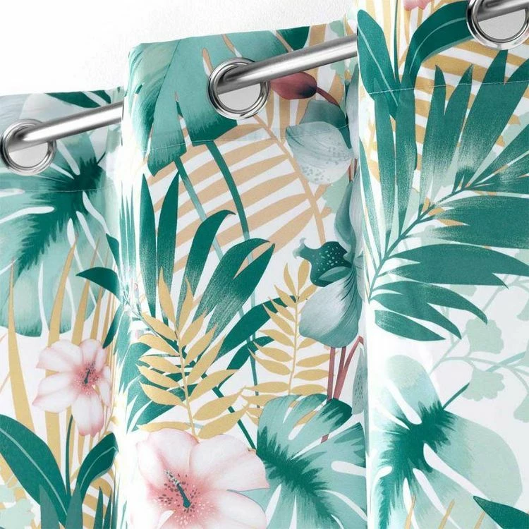 Paris Prix Rideau à Œillets Imprimé Kelly 140x260cm Blanc 4 Paris Prix Rideau à Œillets Imprimé Kelly 140x260cm Blanc – Image 2