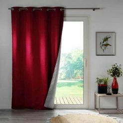 Paris Prix Rideau Occultant Darko 140x260cm Bordeaux -Auchan Boutique B2CD 1173