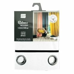 Paris Prix Rideau à Œillets Linette 135x240cm Blanc -Auchan Boutique B2CD 1200