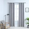 VIDAXL Rideaux Occultants Avec Anneaux En Metal 2 Pcs Gris 140x245 Cm