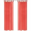 VIDAXL Rideau Occultant 2 Pcs Voile 140 X 225 Cm Rouge -Auchan Boutique B2CD 1209