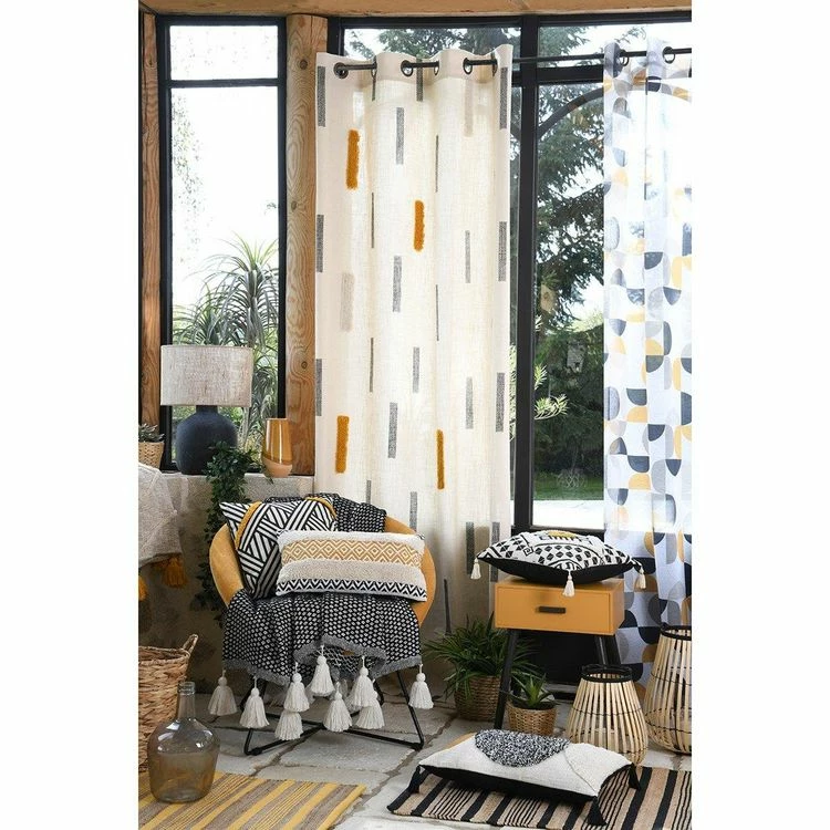 Lovely Casa Rideau à œillets 140x260 Cm Beloha écru Coton 4 Lovely Casa Rideau à œillets 140x260 Cm Beloha écru Coton – Image 2