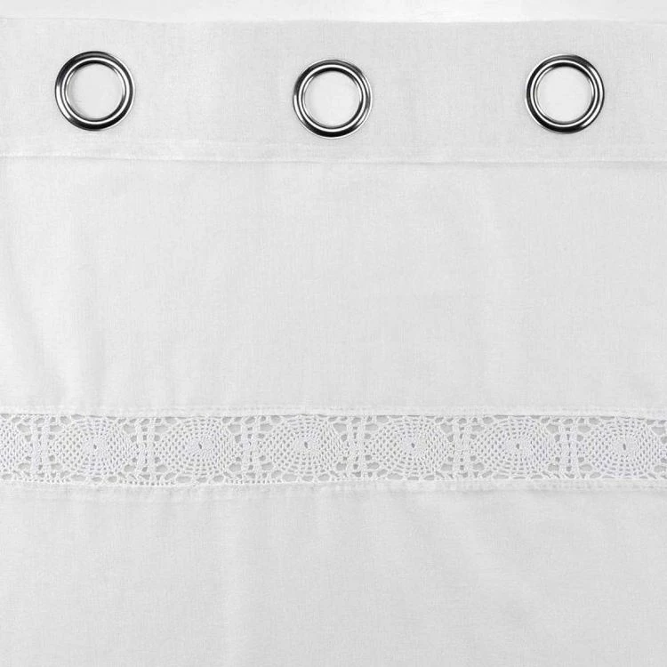 Paris Prix Rideau à Œillets Tissé Everest 140x240cm Blanc 5 Paris Prix Rideau à Œillets Tissé Everest 140x240cm Blanc – Image 3