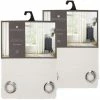TOILINUX Lot De 2 Rideaux En Polyester Modèle Léon - 140 X 260 Cm - Blanc Ivoire