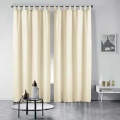 Paris Prix Rideau à Passants Essentiel 140x260cm Naturel -Auchan Boutique B2CD 1249