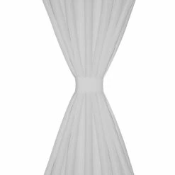 VIDAXL 2 Pcs Rideau A Passant Micro Satin Blanc 140 X 245 Cm -Auchan Boutique B2CD 1292