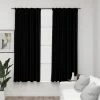 VIDAXL Rideaux Occultants Aspect Lin Avec Crochets 2pcs Noir 140x175cm 1 VIDAXL Rideaux Occultants Aspect Lin Avec Crochets 2pcs Noir 140x175cm -Auchan Boutique B2CD 1310