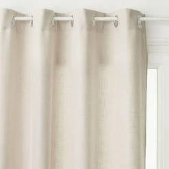 TOILINUX Lot De 2 Rideaux En Polyester Modèle Léon - 140 X 260 Cm - Beige 11 TOILINUX Lot De 2 Rideaux En Polyester Modèle Léon - 140 X 260 Cm - Beige -Auchan Boutique B2CD 1318