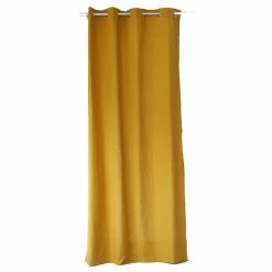 TOILINUX Lot De 2 Rideaux Unis Effet Bachette 8 œillets - 135 X 240 Cm - Moutarde 7 TOILINUX Lot De 2 Rideaux Unis Effet Bachette 8 œillets - 135 X 240 Cm - Moutarde -Auchan Boutique B2CD 1367