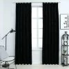 VIDAXL Rideaux Occultants Avec Crochets 2 Pcs Velours Noir 140x225 Cm -Auchan Boutique B2CD 1368