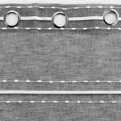 Paris Prix Rideau à Œillets Tissé Aloria 140x240cm Gris 10 Paris Prix Rideau à Œillets Tissé Aloria 140x240cm Gris -Auchan Boutique B2CD 1387