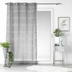 Paris Prix Rideau à Œillets Tissé Aloria 140x240cm Gris 11 Paris Prix Rideau à Œillets Tissé Aloria 140x240cm Gris -Auchan Boutique B2CD 1388