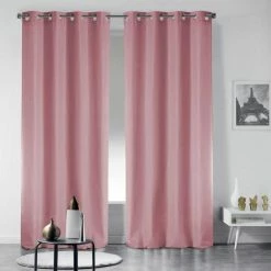Paris Prix Rideau Occultant Noche 135x240cm Rose Dragée 8 Paris Prix Rideau Occultant Noche 135x240cm Rose Dragée -Auchan Boutique B2CD 1413
