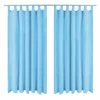 VIDAXL Rideau Occultant Avec Boucles 2 Pcs 140 X 175 Cm Turquoise