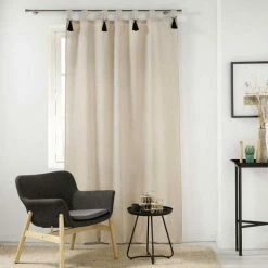 Paris Prix Rideau à Passants Cyrine 140x240cm Naturel -Auchan Boutique B2CD 142