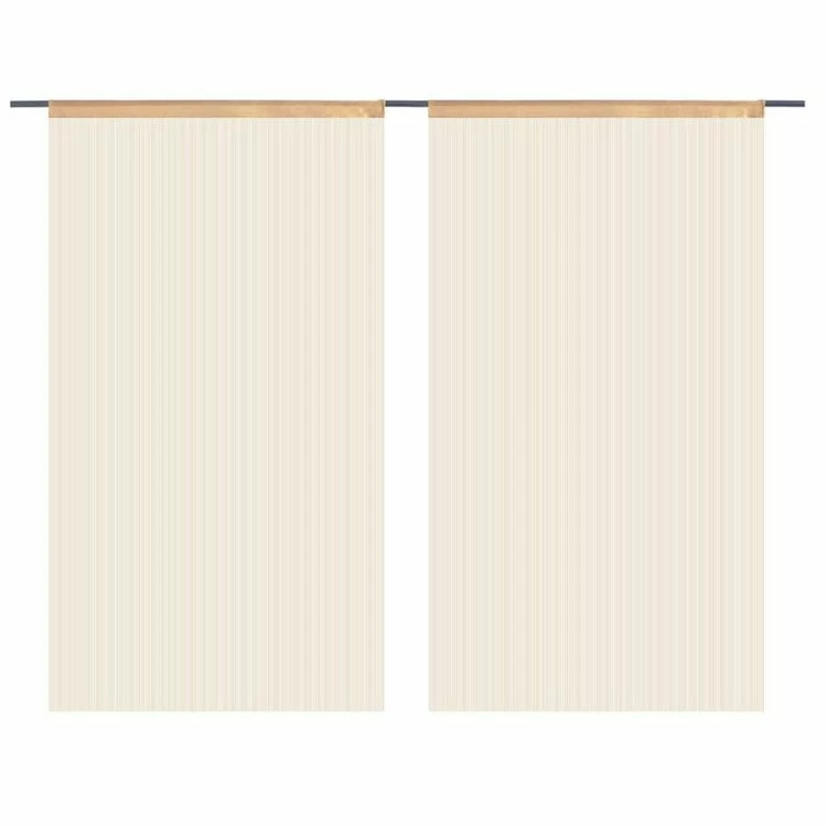 VIDAXL Rideau En Fils 2 Pcs 100 X 250 Cm Beige 4 VIDAXL Rideau En Fils 2 Pcs 100 X 250 Cm Beige – Image 2