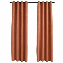 VIDAXL Rideaux Occultants Et Anneaux En Metal 2 Pcs Rouille 140x245 Cm 7 VIDAXL Rideaux Occultants Et Anneaux En Metal 2 Pcs Rouille 140x245 Cm -Auchan Boutique B2CD 1435