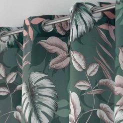 Paris Prix Rideau à Œillets Jardin Intérieur 140x260cm Vert -Auchan Boutique B2CD 1439