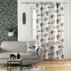 Paris Prix Rideau à Oeillets Toundra 140x260cm Blanc -Auchan Boutique B2CD 1453