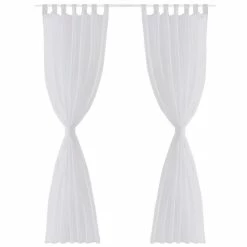 VIDAXL Rideau Fin Blanc 140x245 Cm 2 Pcs -Auchan Boutique B2CD 1456
