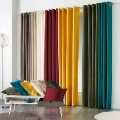 Paris Prix Rideau À Œillets Shana 140x240cm Bordeaux -Auchan Boutique B2CD 1465