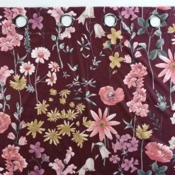 Paris Prix Rideau à Œillets Florabella 140x240cm Prune -Auchan Boutique B2CD 1474