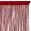 TOILINUX Lot 2x Rideau Fils - 90 X 200 Cm - Rouge