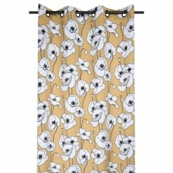 Lovely Casa Rideau à œillets Occultant 140x260 Cm Diane Moutarde