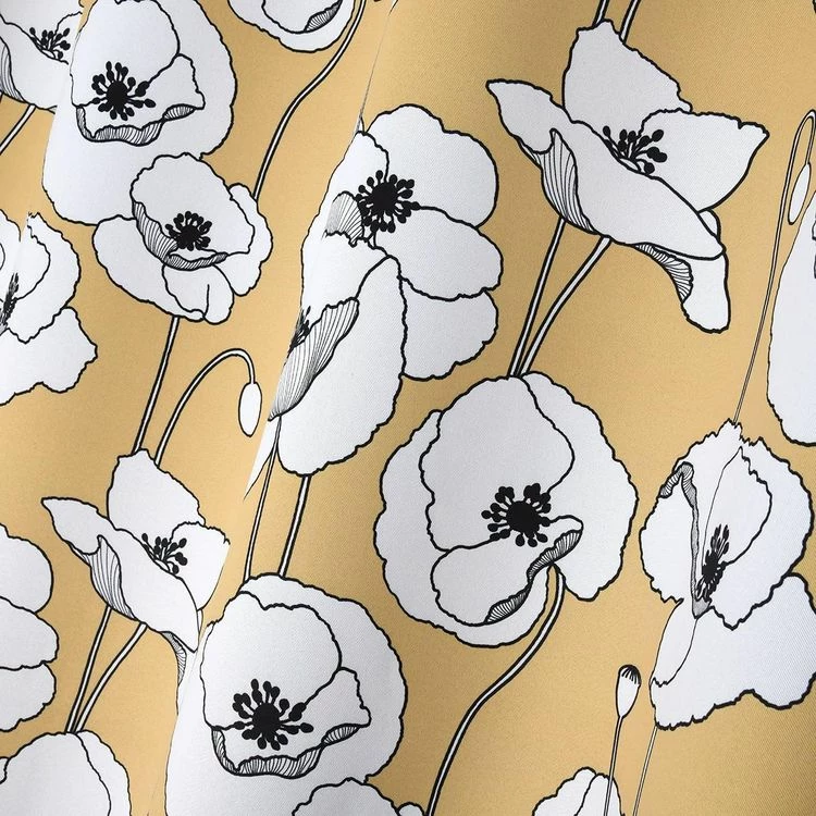 Lovely Casa Rideau à œillets Occultant 140x260 Cm Diane Moutarde 4 Lovely Casa Rideau à œillets Occultant 140x260 Cm Diane Moutarde – Image 2