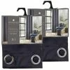TOILINUX Lot De 2 Rideaux De Salon Occultants 8 œillets - 140 X 260 Cm - Gris Foncé -Auchan Boutique B2CD 1494