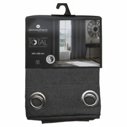 ATMOSPHERA Rideau De Salon Occultant 8 œillet - 140 X 260 Cm - Gris Foncé -Auchan Boutique B2CD 1513