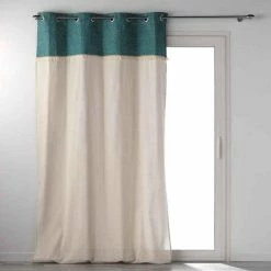 Paris Prix Rideau Ă Ĺ’illets Cancun 140x240cm Bleu